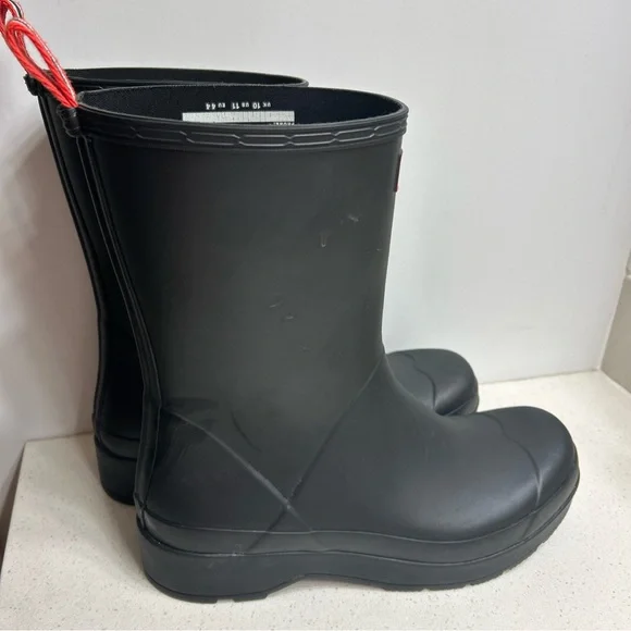 Hunter Classic Black Waterproof Boots Mens 11 - Picture 5 of 7